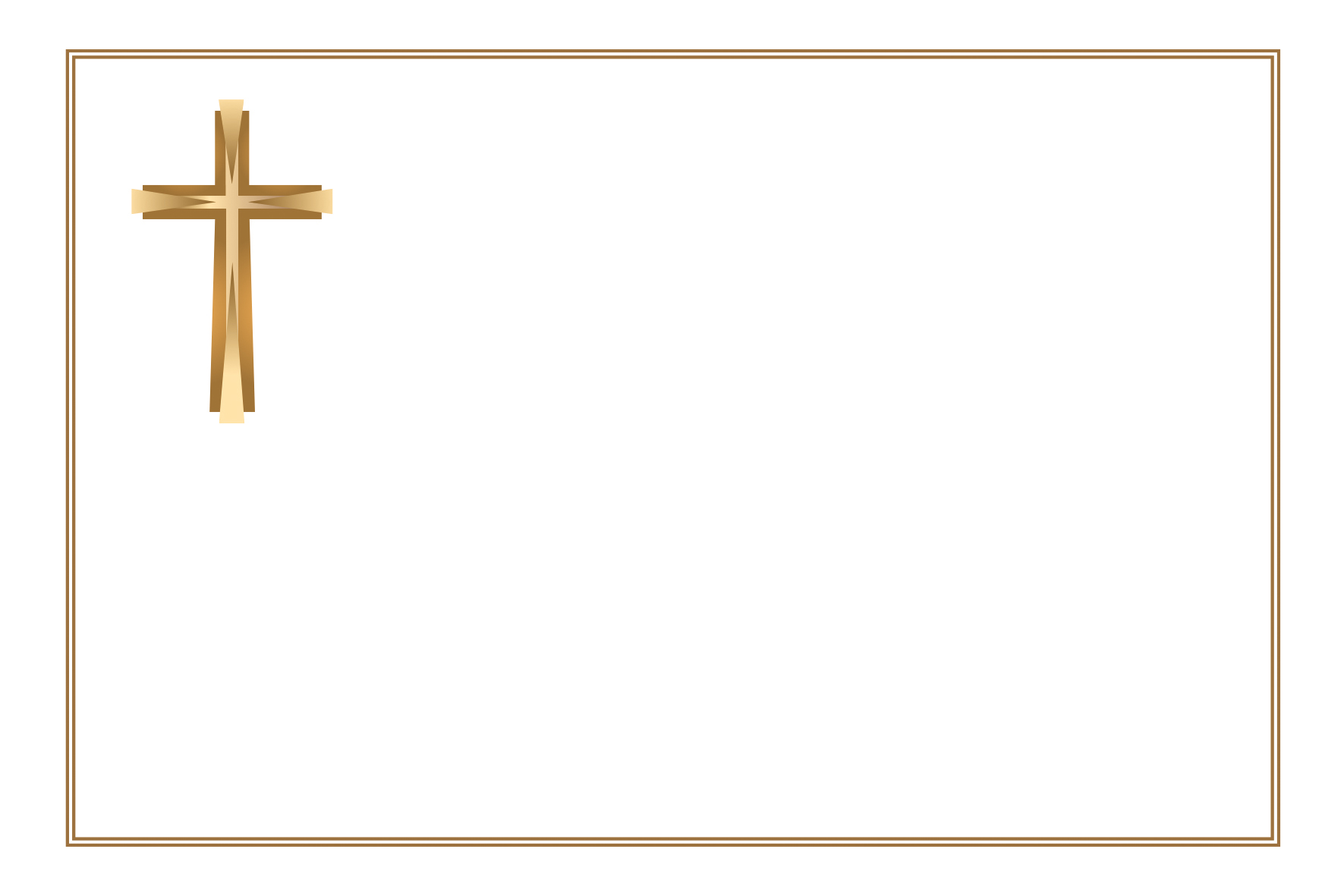 Croix marron et double-cadre
