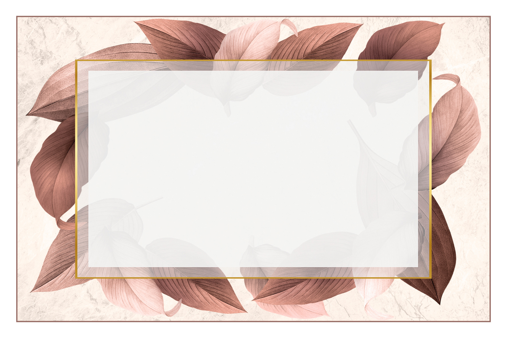 Feuilles fond beige